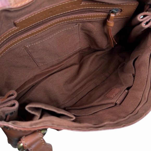 Wilson Leather Brown Small Shoulder Bag Genuine Leather Brass Hardware Y2K - Picture 2 of 11